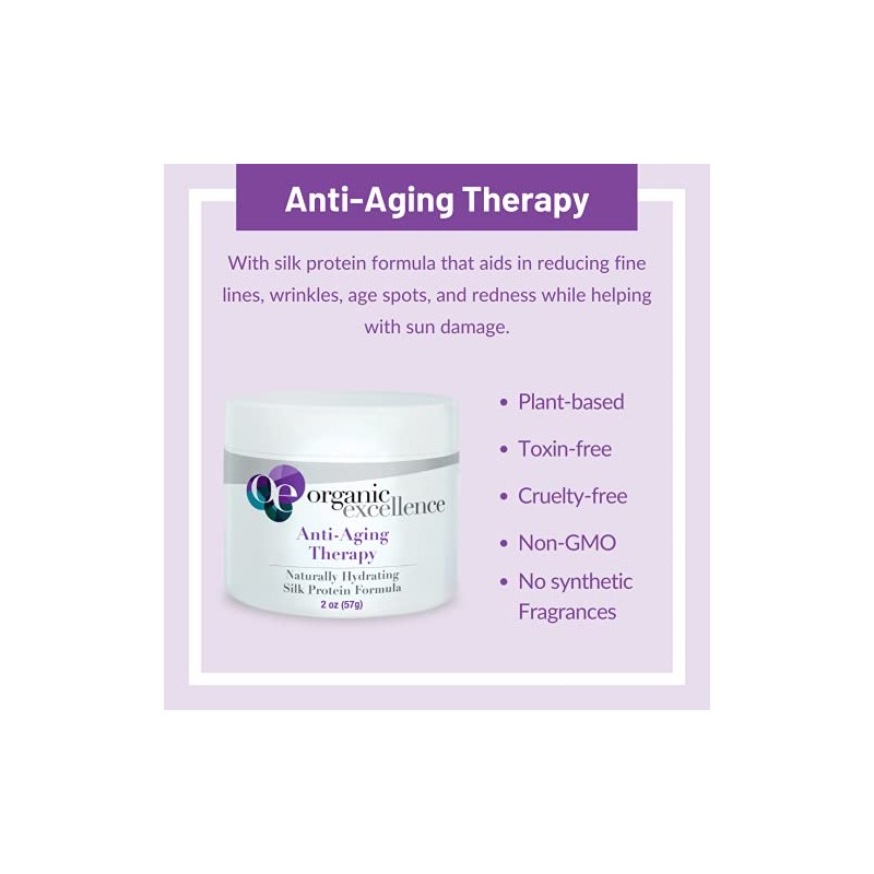 Organic Excellence - Silk Protein Anti-Aging Cream - 2oz