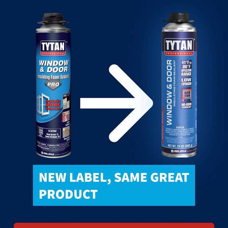 Window & Door Insulating Foam Sealant with No-Bow Technology, High