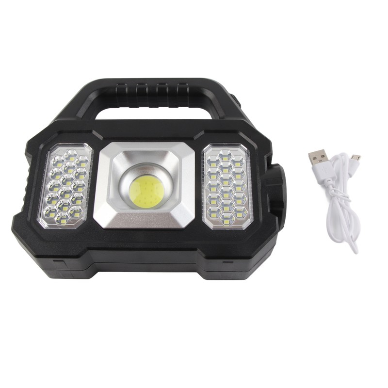 Solar Outdoor Flashlight Portable Rechargeable Super Bright Waterproof Multifunction Work