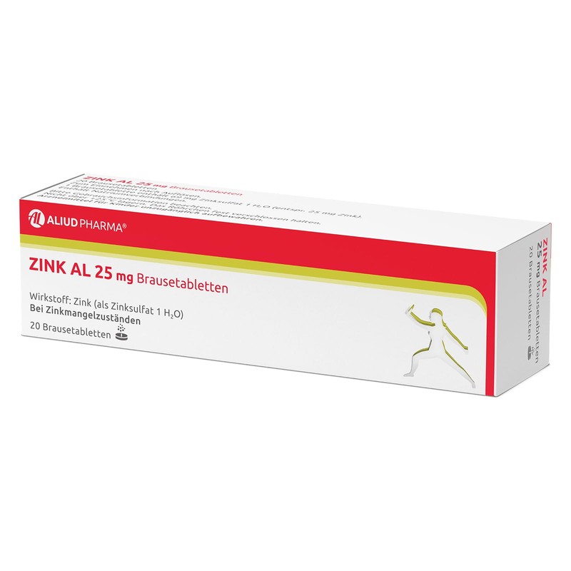 Zinc AL 25 mg Effervescent Tablets, Pack of 20 Tablets