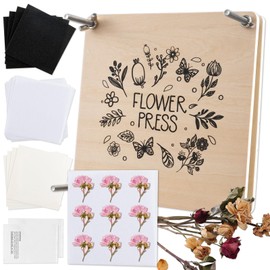 Wooden Flower Press Kit - DIY Pressed Flower Plant Preservation Professional Reusable Specimen Pressing Set for Kids Adults (1pack)