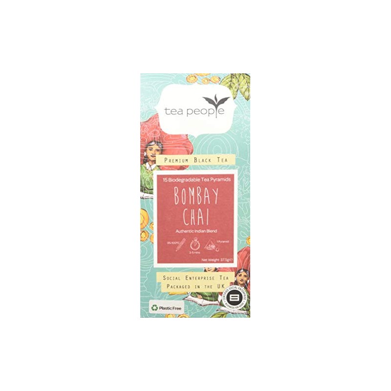 Tea People Bombay Chai, 15 Tea Pyramids in Retail Pack