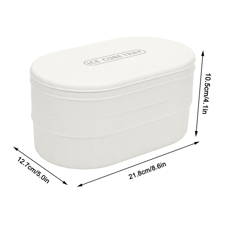 Ice Cube Tray 72 Cubes Storage Box Easy Press Large