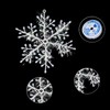 MEETOOT 61PCS Snowflake Sequins Plastic 2.36inch 4.33inch 5.9inch with Fishing