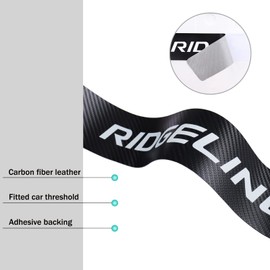 Fit for Ridgeline 2005-2024,Car Door Sill Protector for Honda Ridgeline Accessories, Carbon Fiber Leather Door Sill Sticker,Reflective Automotive Door Entry Guard,Decoration Door Sill Scuff Plate