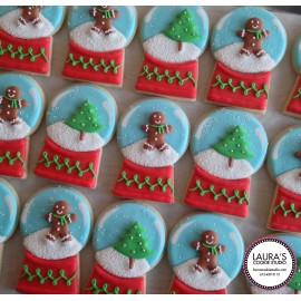 Unbranded 9 Piece Snow Globe Christmas Cookie Cutter Set Metal