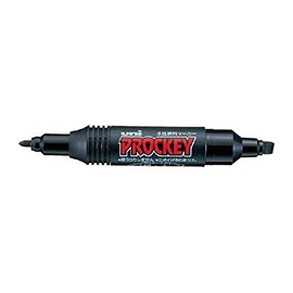 Uni Prockey Fine Point and Bold Point Marker Pen Black PM150TR.24