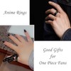 Black Stainless Steel One Piece Ring Anime Rings for Men
