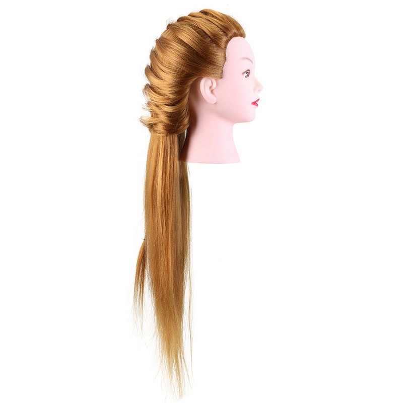 40% Real Human Hair Mannequin Head Hairdresser Training Head Cosmetology