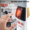 FILN 3pcs 15A KCD4 Waterproof Rocker Switch ON/Off Switch 4Pin