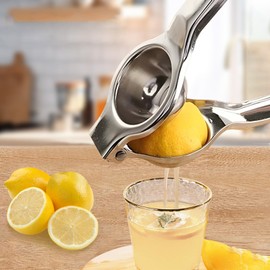 Exprimidor de Limones,Exprimidor de Naranjas Manual Alta Resistencia, Tazón de jugo de gran calibre,Metal Macizo, Accesorios de cocina exprimidora manual de limón ergonomía