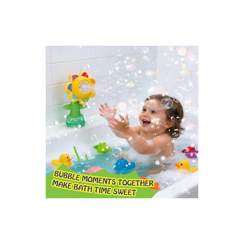 AIERSA Flower Bubble Machine for Kids, Swing Dance Handheld Automatic