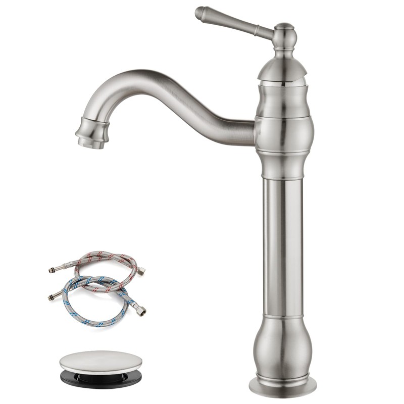 gotonovo Single Handle Vessel Sink Faucet 360° Swivel Bathroom Faucet