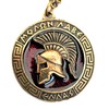 IconsGr Key Ring Ancient Spartan Battle Helmet Coin Shield Keychain
