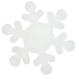 12 Crafter's Square Foam Shapes 8 Inches Tall (White Snowflake)