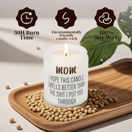 Gleecosy Gifts for Mom- Cool Birthday Presents for Mom from Daughter Son Christmas Gift- Lavender Scented Candles,7 oz