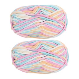 DOITOOL 2pcs Cotton Knitting Yarn Soft Corespun Yarn for Sweaters Scarves Crochet Projects Comfortable Versatile Crafting for Wear