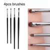 4pcs Eyeliner Smudge Brush Lápiz Herramienta de Maquillaje Suave, Eyeshadow