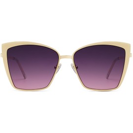 SOJOS Cateye Sunglasses for Women Fashion Mirrored Lens Metal Frame SJ1086 with