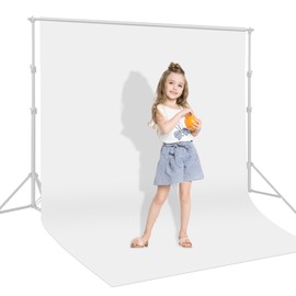 UTEBIT Photo Backgrounds White, 1 x 1.5 m Background Photography Polyester Foldable Background Fabric for Photo Studio, Video Recording, Background System, Fashion Photography (Cool Ironing)