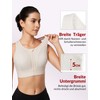Yvette Sports Bra with Front Closure Mesh Racer Back Full