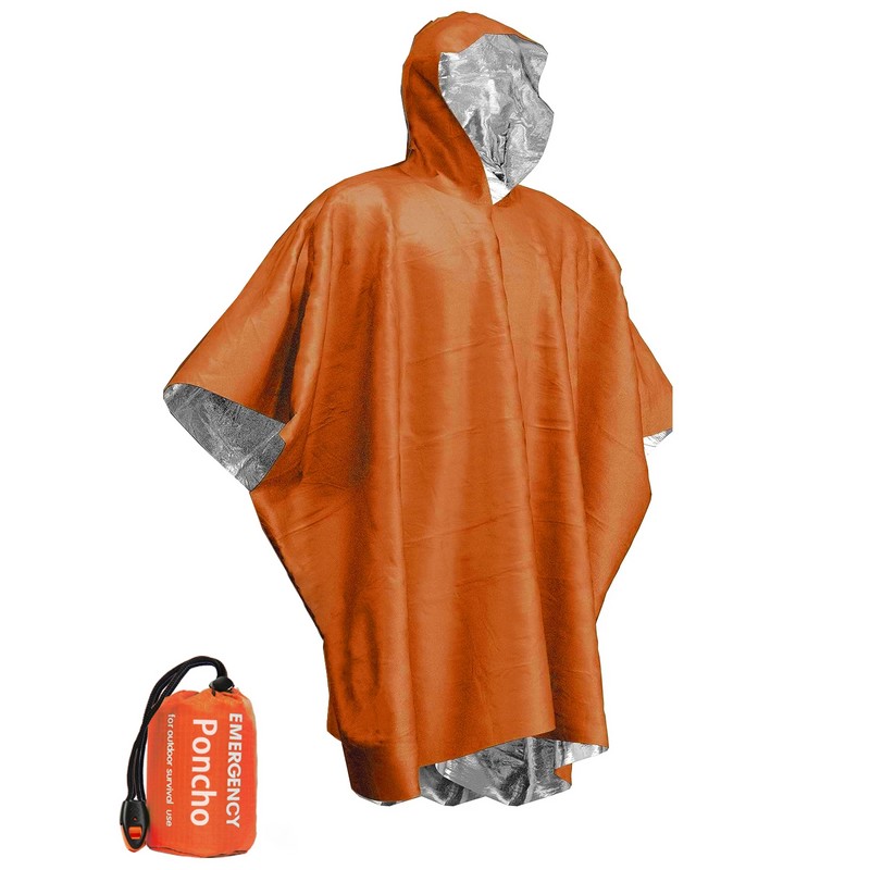 Emergency Rain Poncho for Outdoor Use – Waterproof Thermal Cover