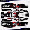 Factory EFX Black Red Savage Camo Racing Fender Graphics Kit