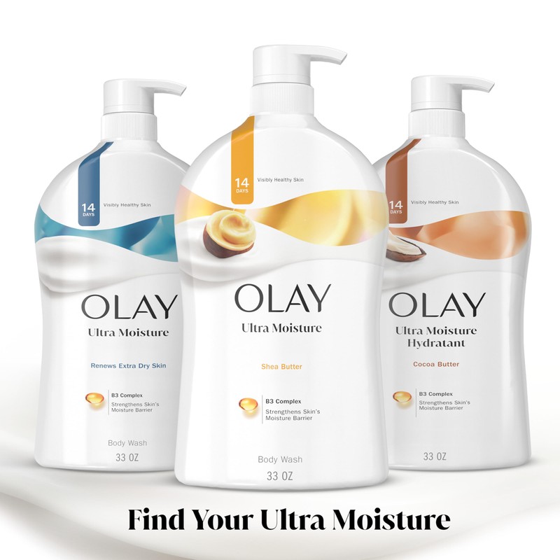 Olay Body Wash for Women, Ultra Moisture, 24hr Moisturizing, Hydrating