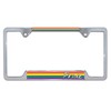 Rainbow Pride Open License Plate Frame