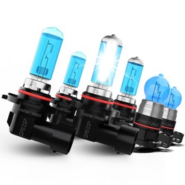 QIPEIZSP halogen headlight bulbs compatible with 2010 2011 2012 2013 2014 Dodge Avenger High Performance Headlight Bulbs,9005 High Beam + 9006 Low Beams +5202 Fog Lights, 6 Pack