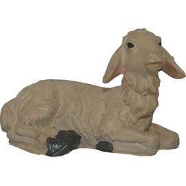 FADEDA Sheep lying down, height: 3 cm, hand-painted, detailed nativity scene figures, Christmas table decoration, nativity accessories