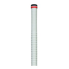 Gunn & Moore GM Cricket Bat Grips | DYNAMIC | Soft Feel Premium Rubber for Secure Bottom Hand Hold | Suitable for Virtually All Handle Sizes - 12" Long | 12 Pack | White with Black & Red Hoops