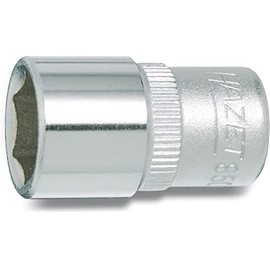 HAZET Socket, Hexagon, 850-13, Width of Faces: 0.5 x Insertion Angle: 0.5 x 0.25 x Total Length: 1.0 inches (25 mm), 1 Piece