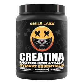 Smile Labz Creatina Monohidratada Pura 1 kg en Polvo Sin Sabor, 200 Porciones