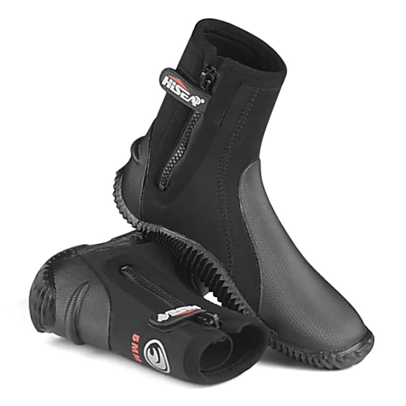 Nurdo 5mm Neoprene Dive Boots Wetsuit Boots with Side Zipper