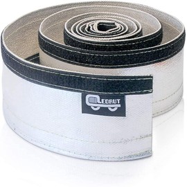 2 Pcs Heat Shroud Sleeve Aluminized Sleeving with Hook&Loop Closure 3/4" I.D.x 10FT with 20PCS Stainless Steel Cable Metal Ties and 1Pair of Operating Gloves