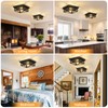 ZHU YAN 2 Pack Farmhouse Flush Mount Ceiling Light,Rustic Flush