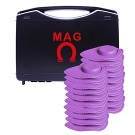 MAG | Kit de 20 Imanes de Ferrita | Para terapia de Biomagnetismo | 1800 Gauss | Color Morado | Tamaño 2.5 X .6 cm