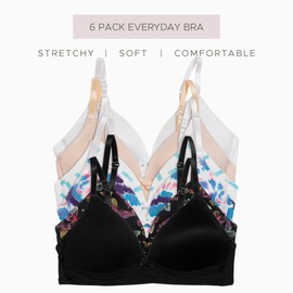 Alyce Ives Intimates Girls, Teens & Petite Women Lightly Padded A Cup Bra-6 Pack