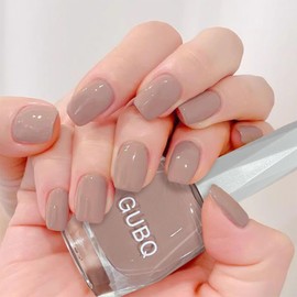 COSMOO Light Coffee Nail Polish, 12ml Elegant Quick Dry Nail Lacquer for Nail Art Varnish, 0.41 fl oz Fast Drying Nail Polish