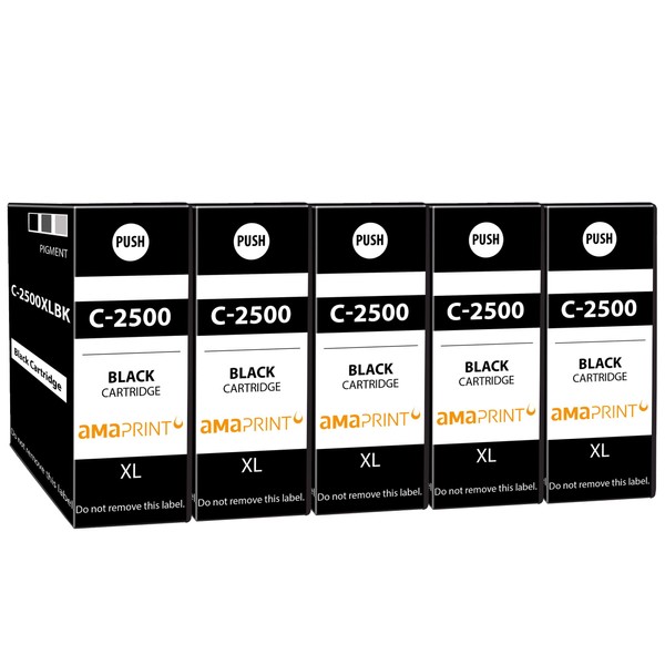 Amaprint 5 XL Cartridges Compatible with Canon PGI 2500XL Black