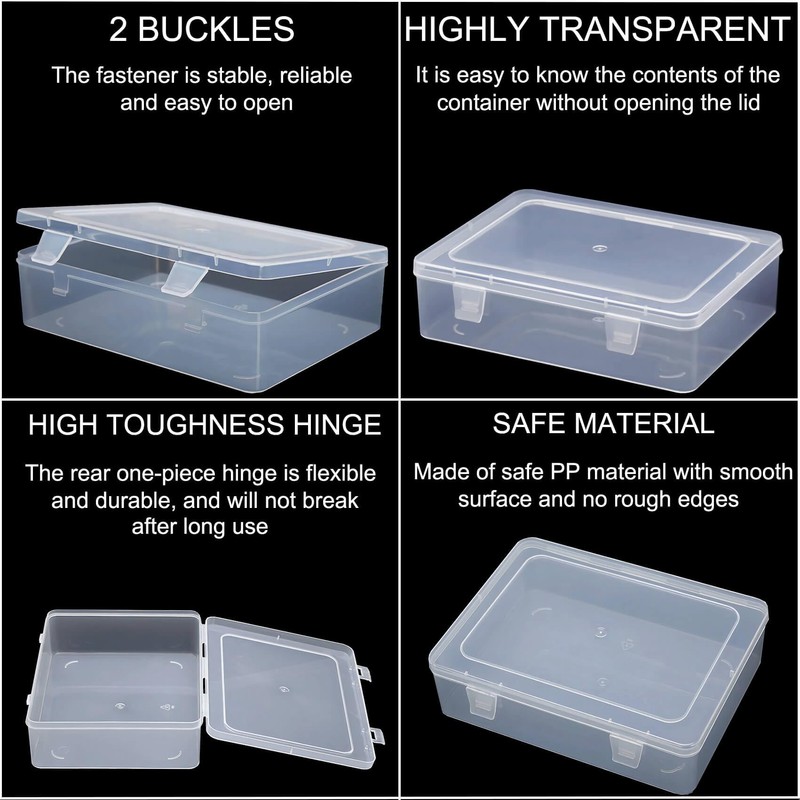 Bead Organizer Box, 30pcs Small Clear Plastic Storage Containers, Craft
