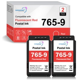 765-9 Ink Cartridges(45ml x 2) Replacement for Pitney Bowes 765-9, Red Postage Ink 765-9 Compatible with SendPro C Auto DM300c DM400c DM450c DM475c Postage Meter Red Ink