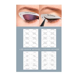 S.A.V.I 32 Styles 4 Sheets Eye Makeup Quick Eyeliner Eye-shadow Stencil Stickies For Women, White