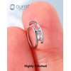OUFER Nose Rings 20G, Open Double Hoop Nose Rings 316L
