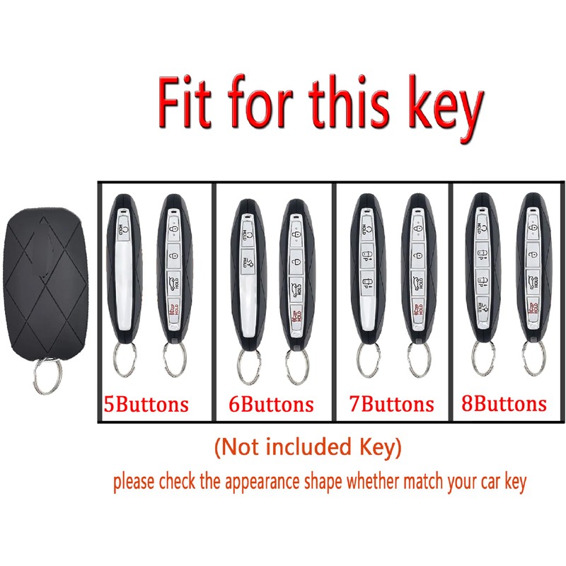HIBEYO Key Fob Cover Compatible with Genesis GV60 GV80 G70