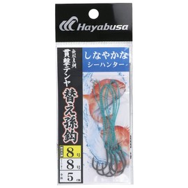 Hayabusa SE111 Musou Red Snapper Penetrating Tenya Replacement Grandson Hook, Soft & Strong Spec, No. 8