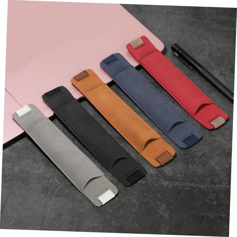 4 piezas Protector de Bolígrafo de Cuero Elástico para Cuadernos