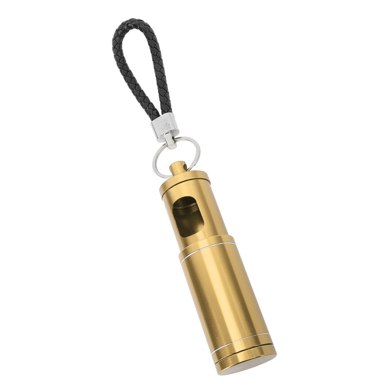 Portable Pocket Ashtray with Keychain Lanyard Retractable Circular Aluminium Alloy