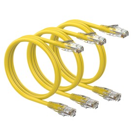 4FT Cat6 Cable 3 Pack(Yellow)